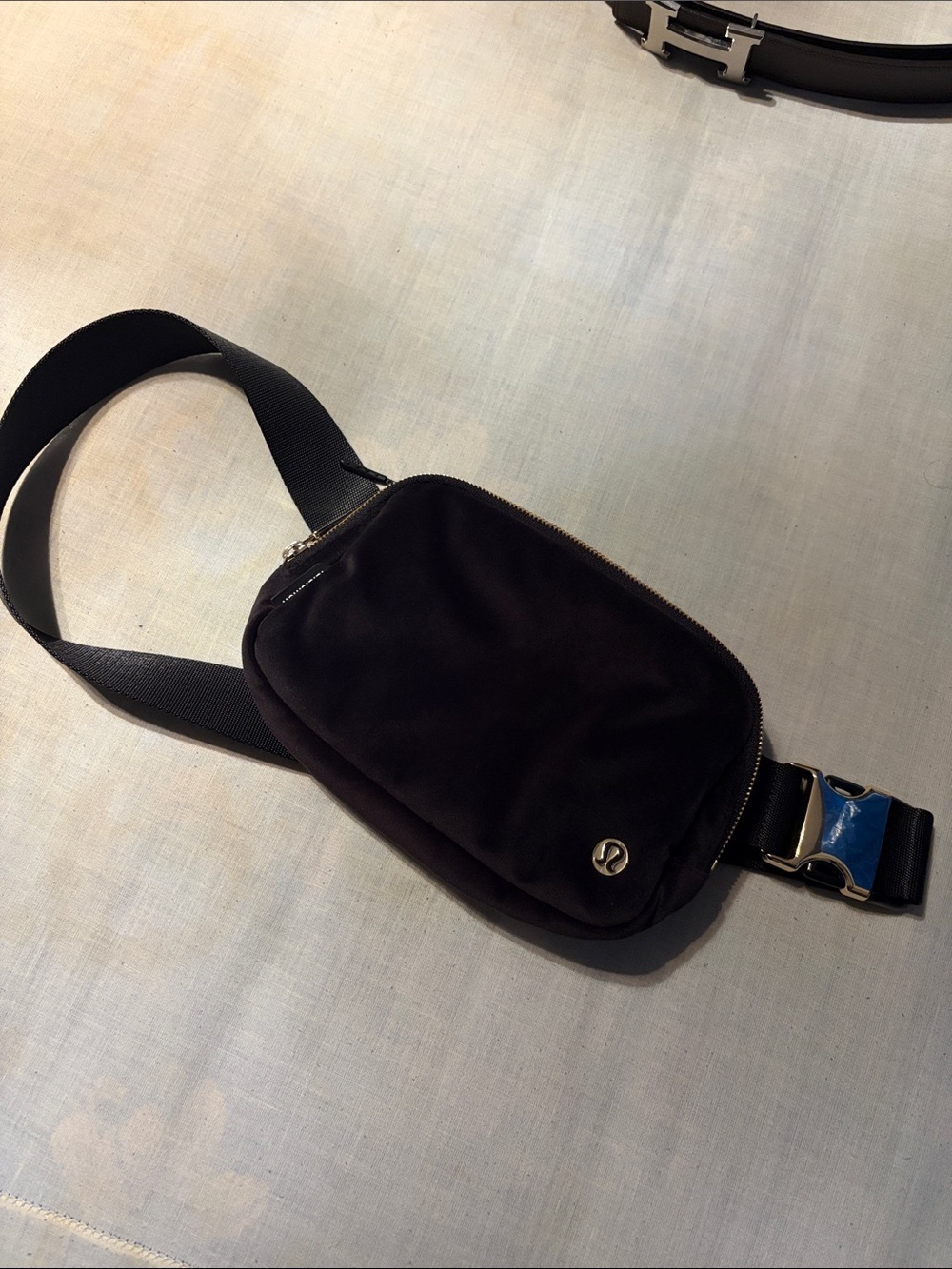 Lululemon Black Velvet Belt Bag